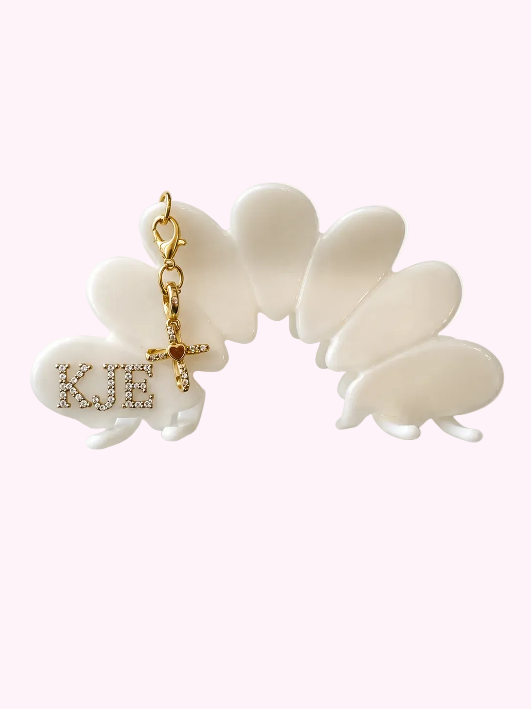 Croissant Hair Clip · Vanilla Marble