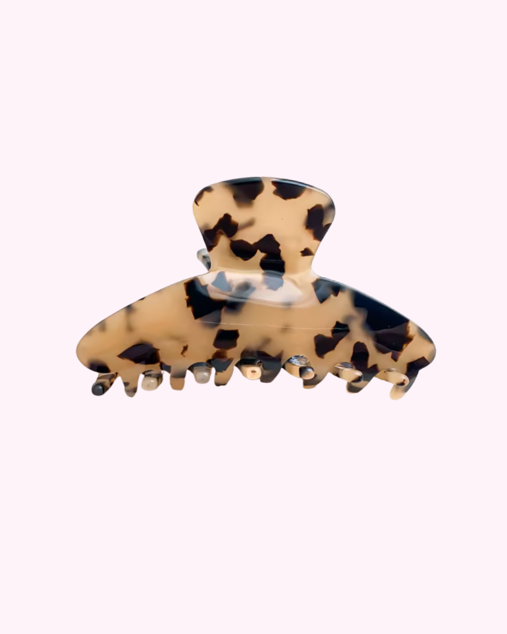 Tortoise Shell Hair Clip · Light Brown