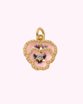 Pink flower hair clip charm