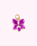 Purple flower hair clip charm