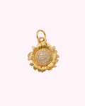 Gold flower hair clip charm