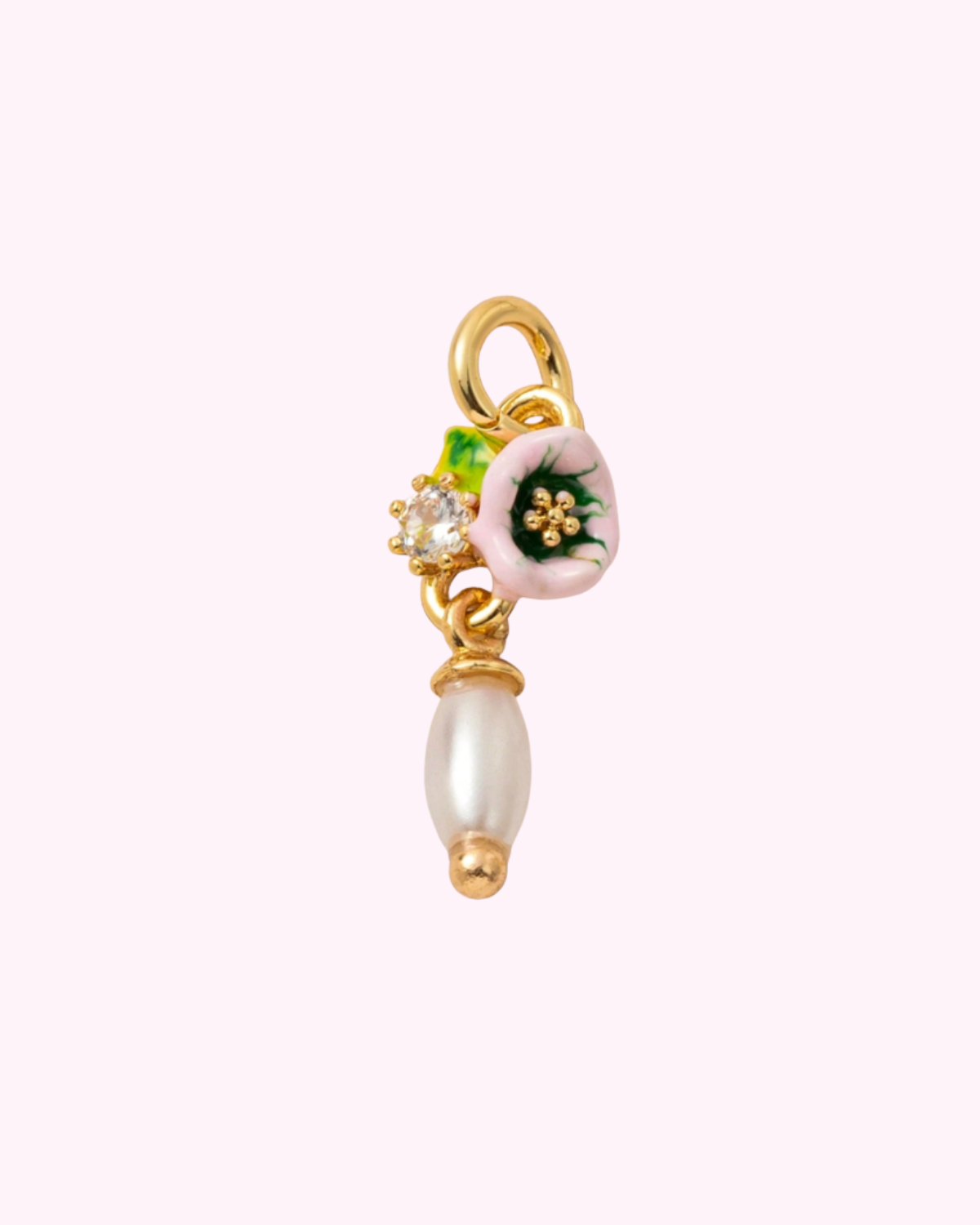 Flower bouquet hair clip charm