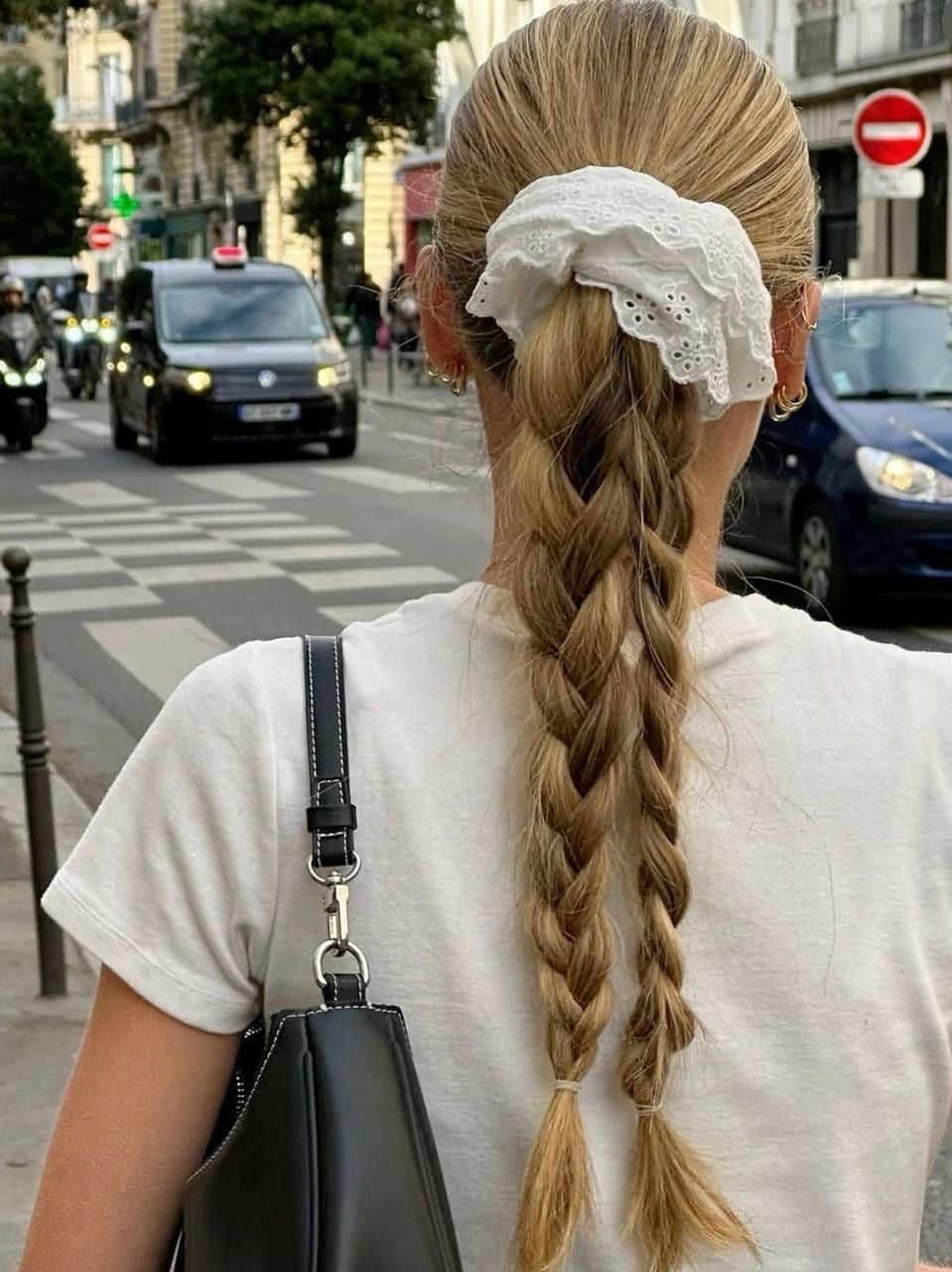 White Lace Scrunchie