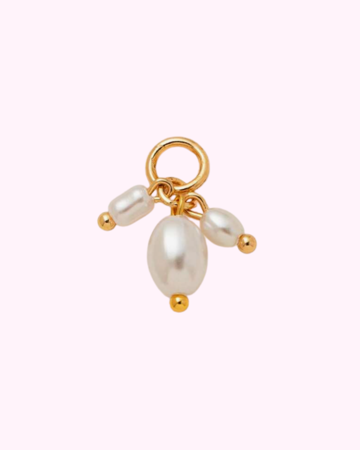 Triple pearl hair clip charm