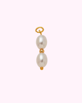Double pearl hair clip charm