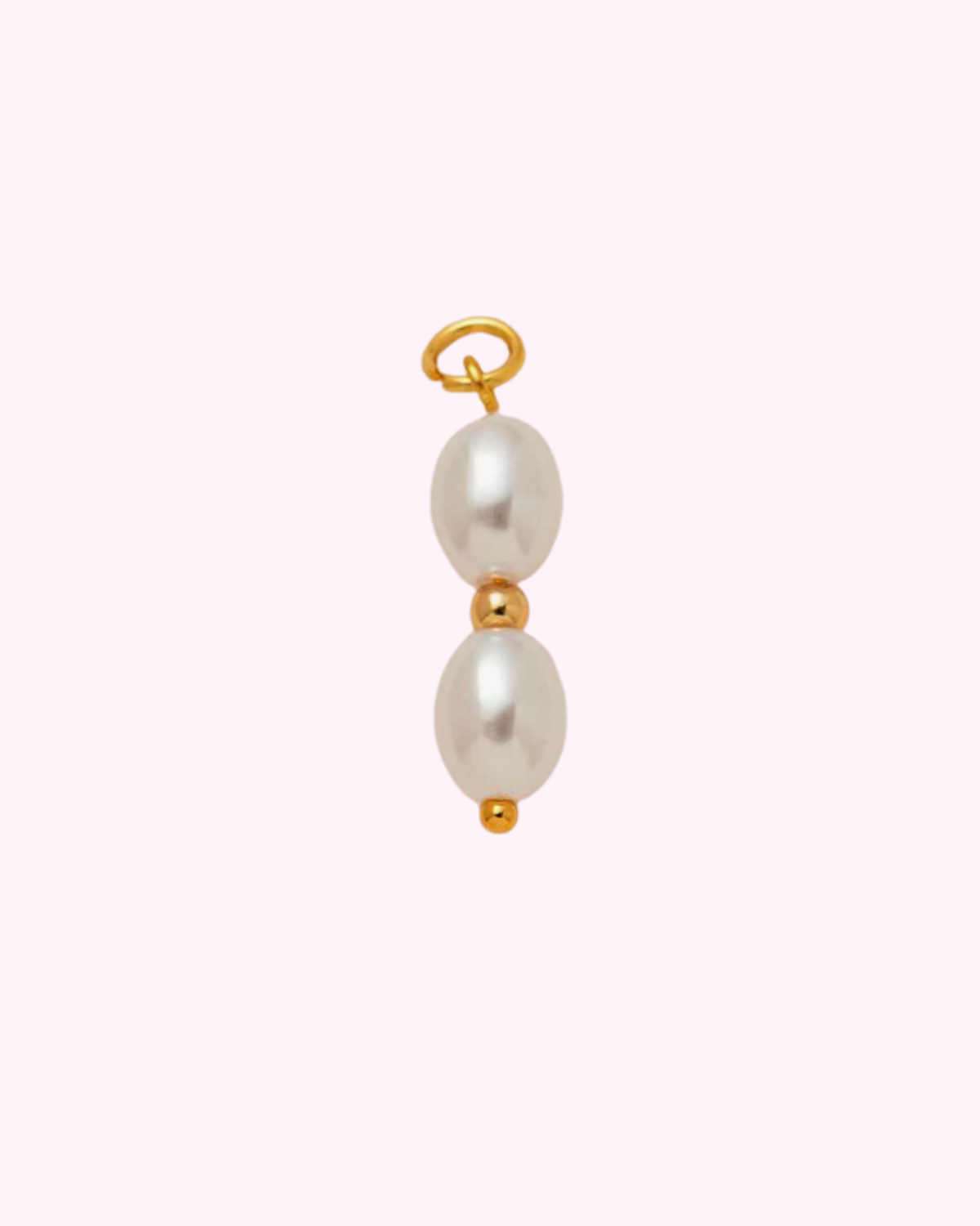 Double pearl hair clip charm