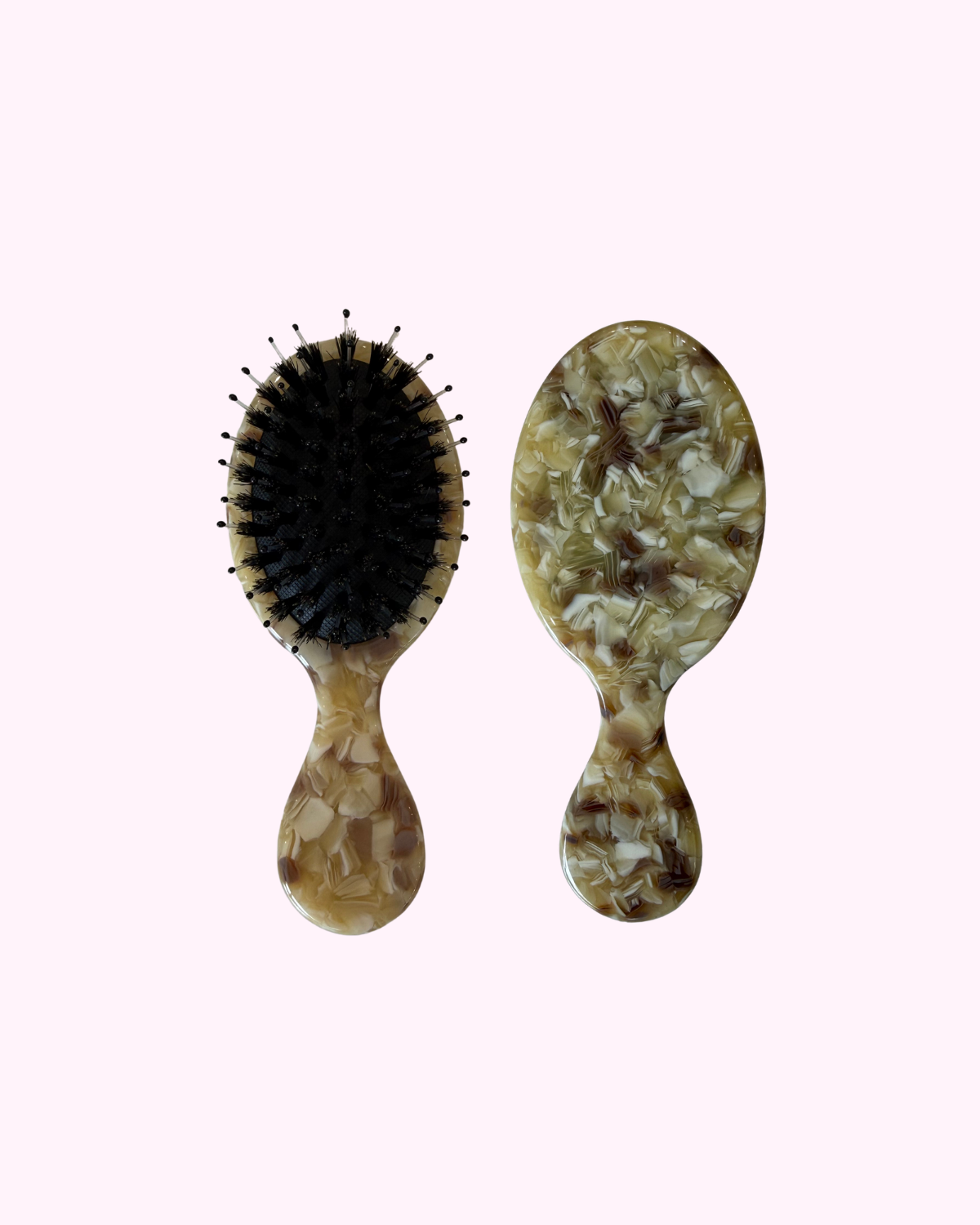 Tortoise Hair Brush — Creme Brûlée (Travel Size)