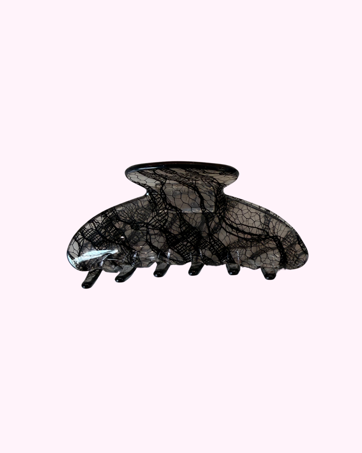 Lace hair clip- Black