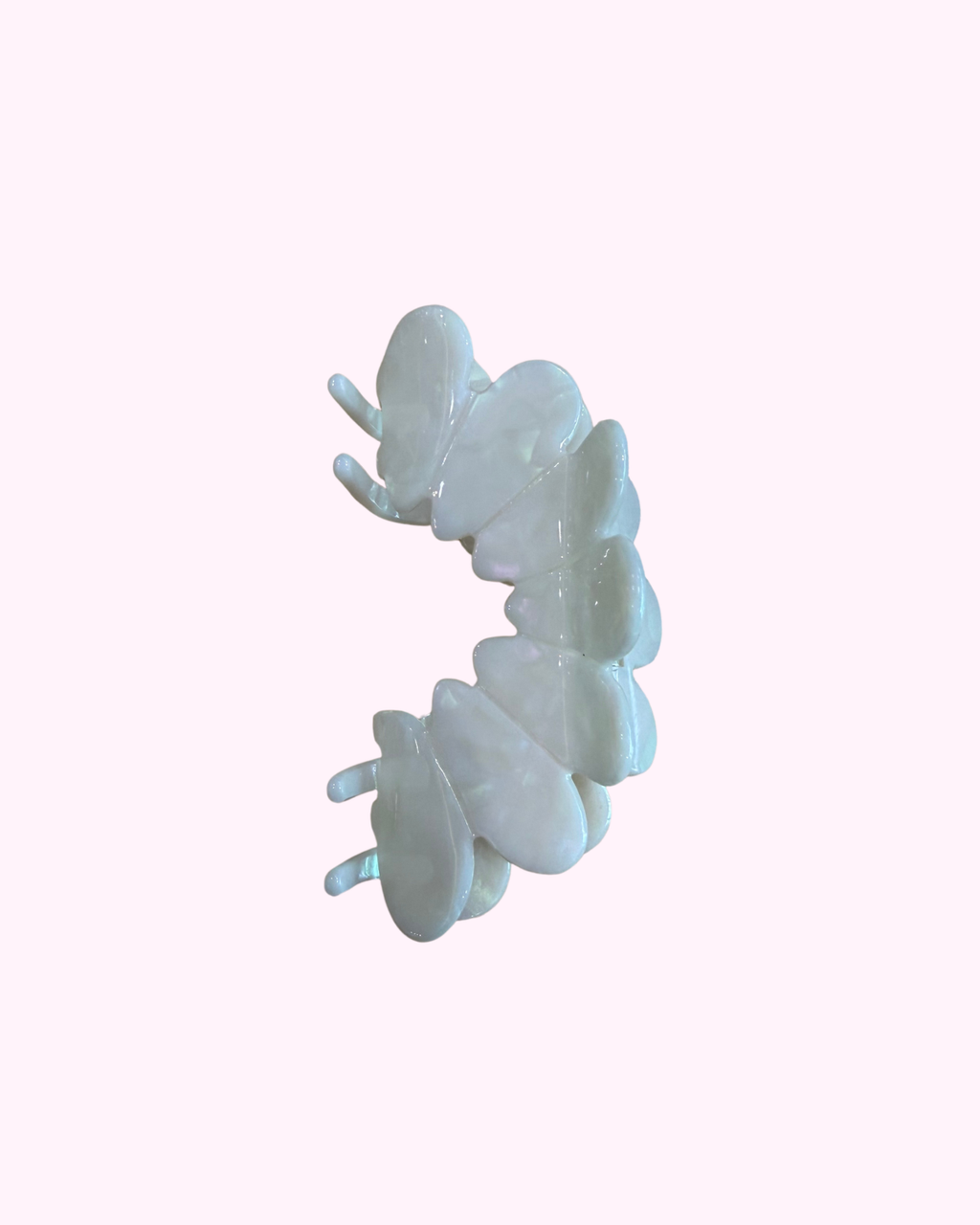 Croissant Hair Clip · Vanilla Marble