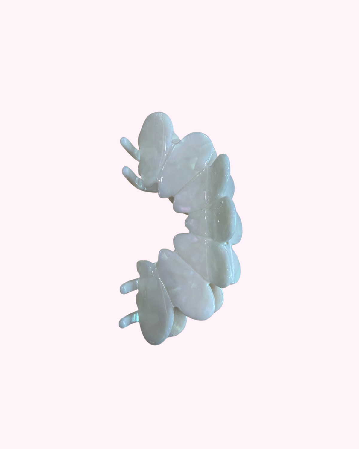 Croissant Hair Clip · Vanilla Marble