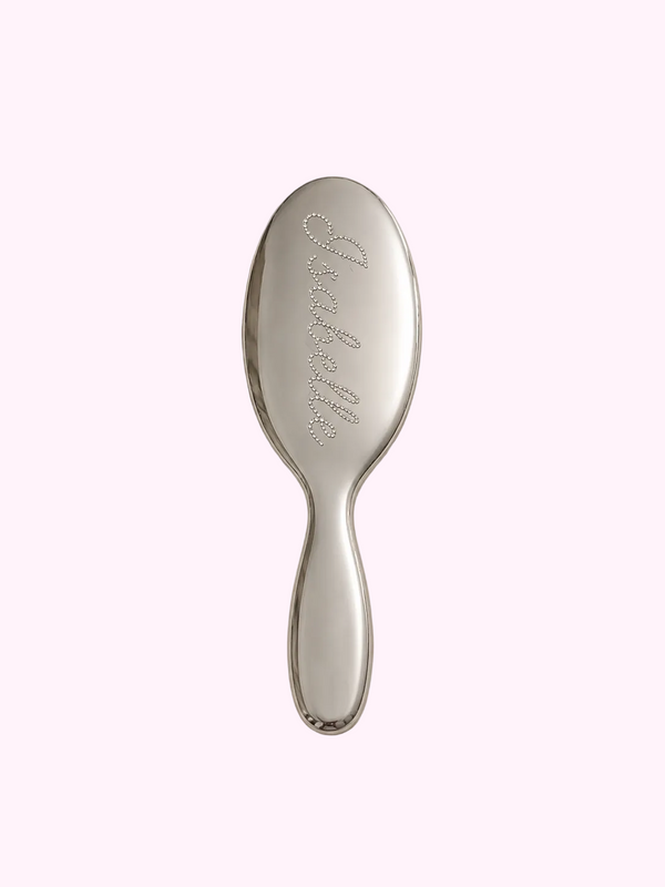 Chrome Hair Brush — Silver