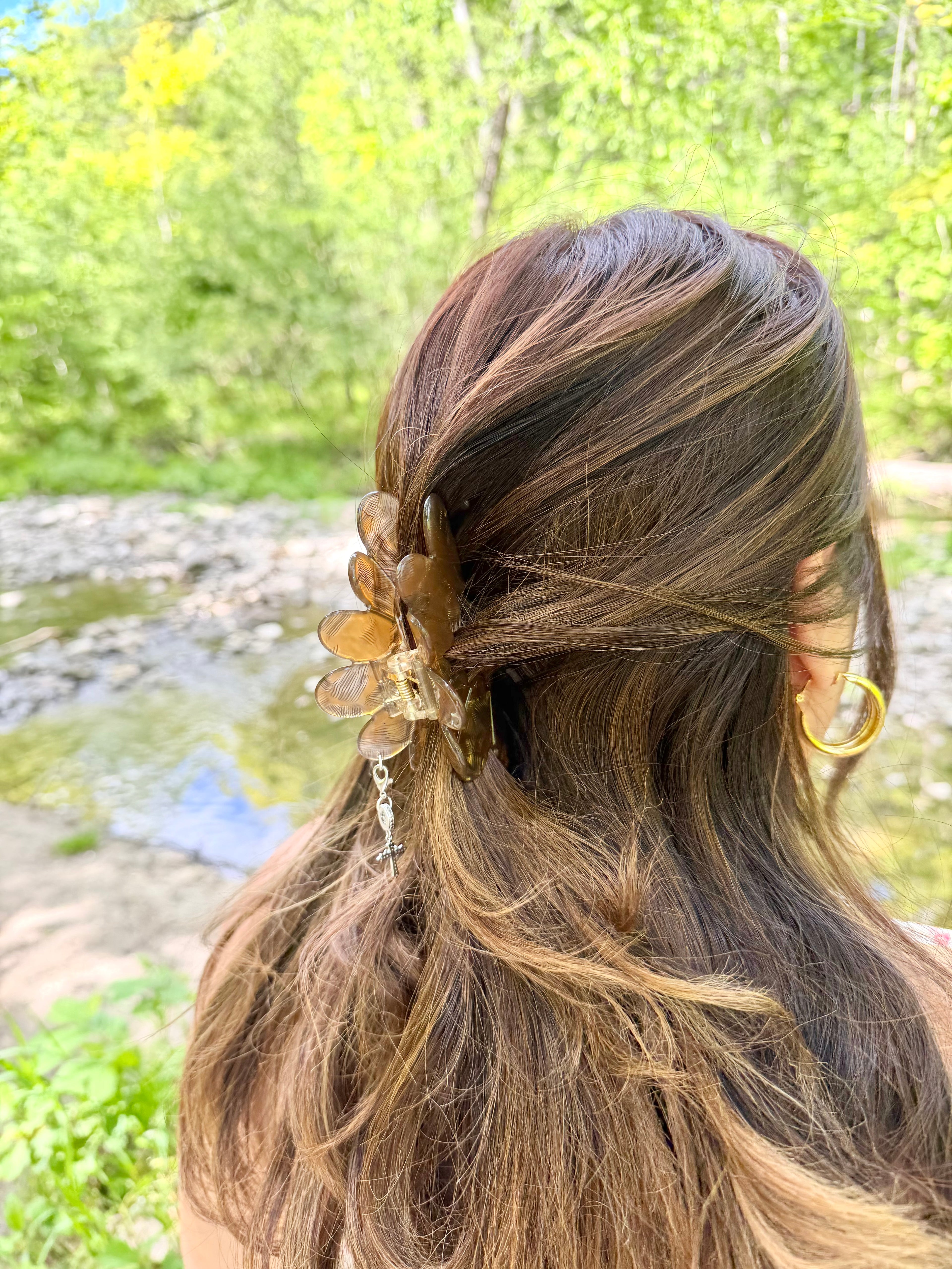 Croissant Hair Clip · Chocolate
