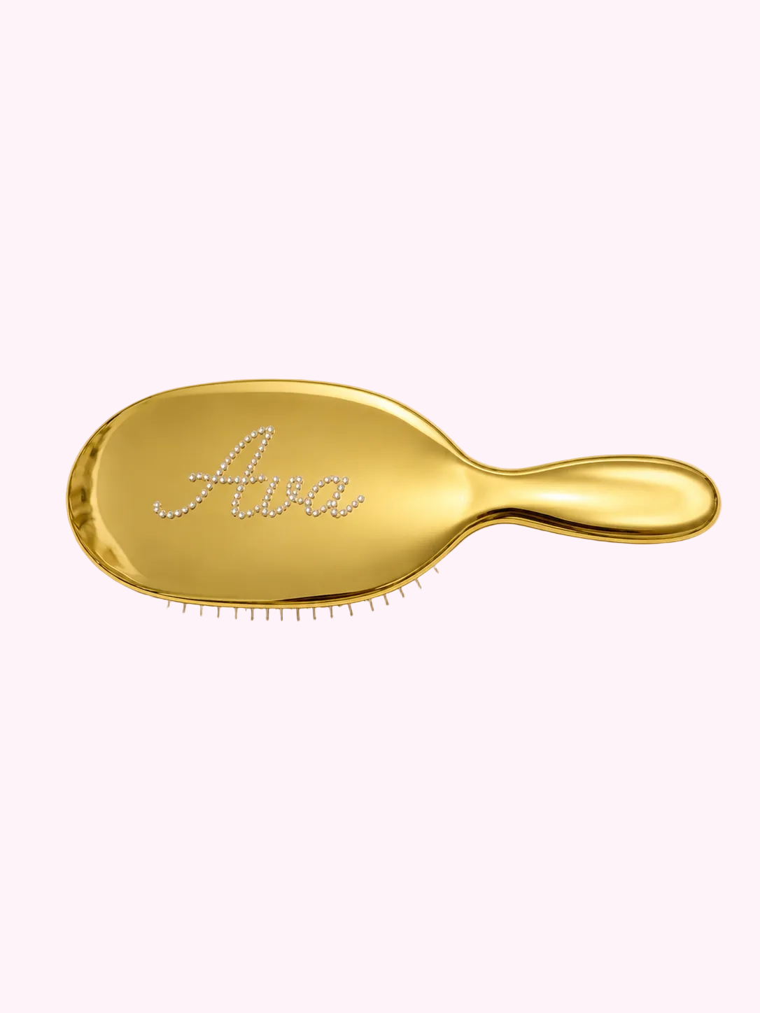 Chrome Hair Brush — Gold