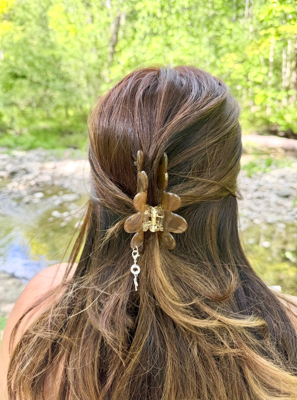 Croissant Hair Clip · Chocolate