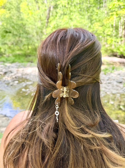 Croissant Hair Clip · Chocolate