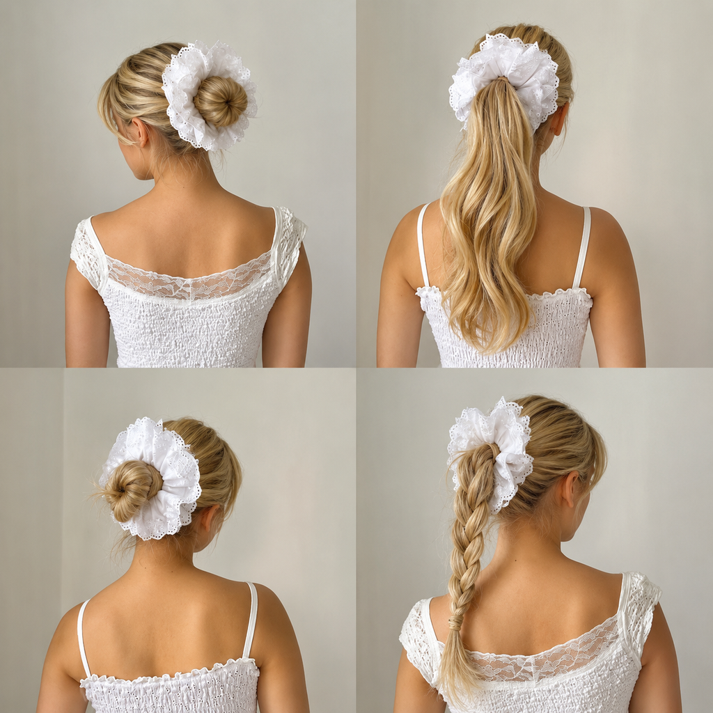 Black Lace Scrunchie