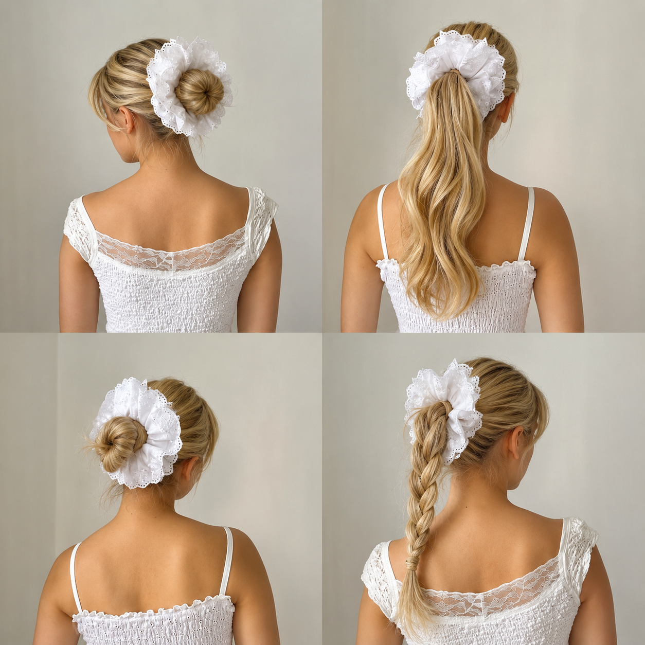 Black Lace Scrunchie