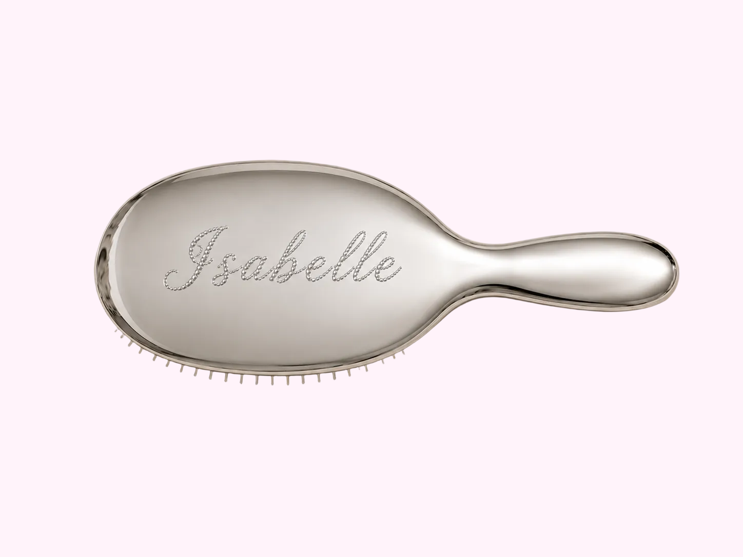 Chrome Hair Brush — Silver