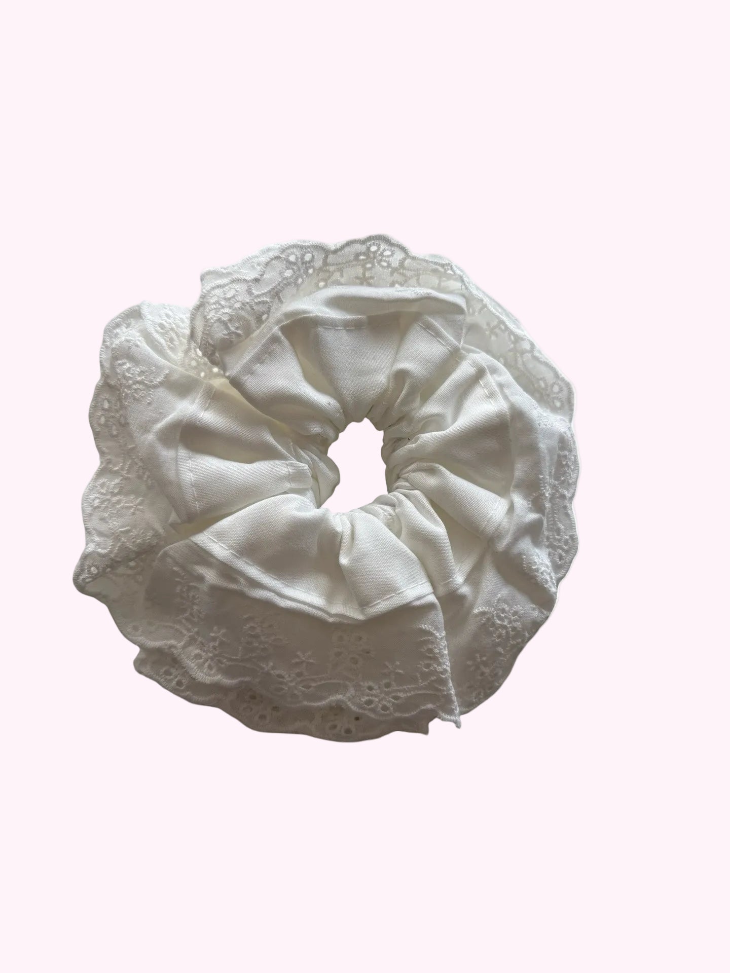 White Lace Scrunchie