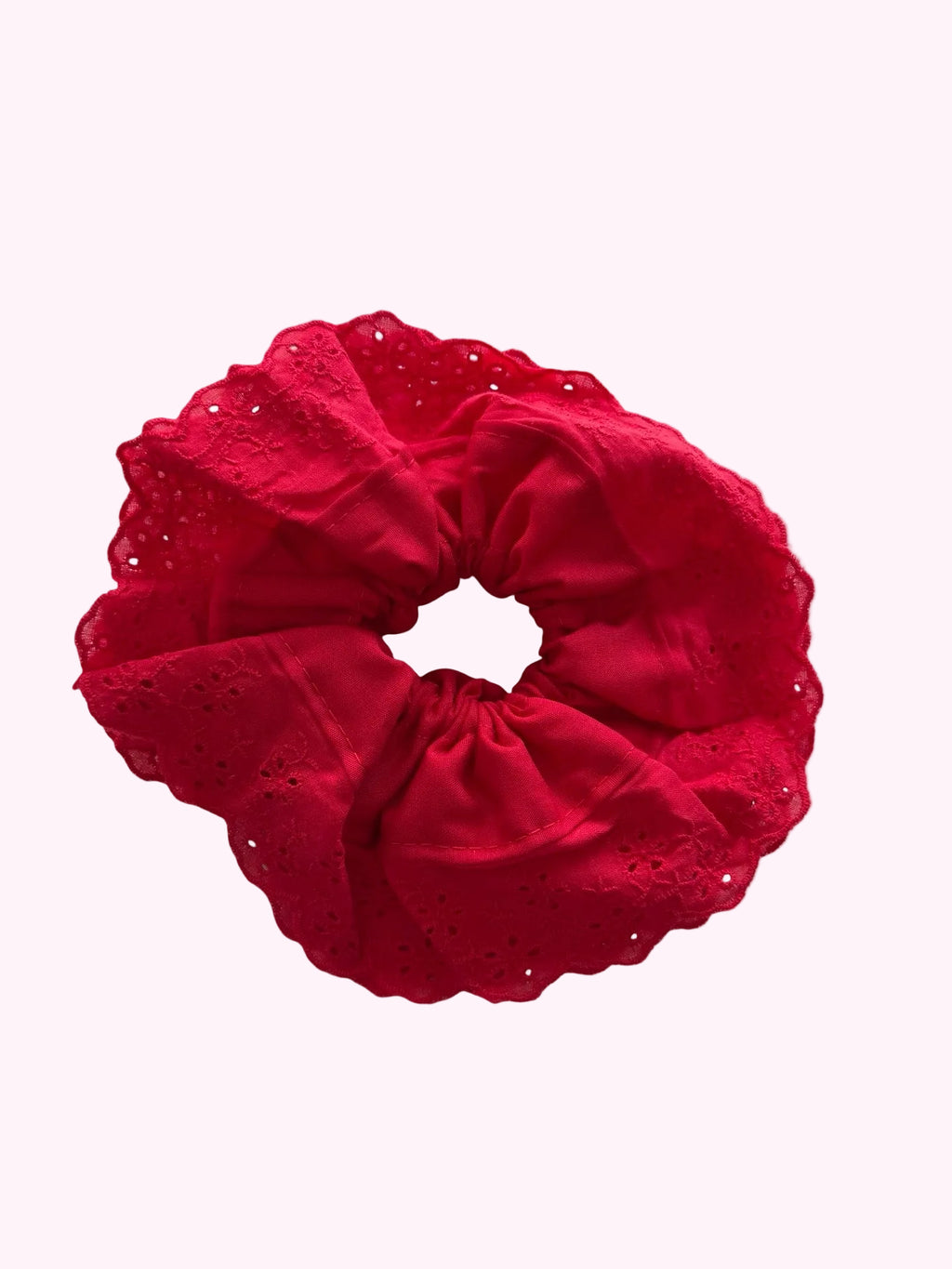 Red Lace Scrunchie