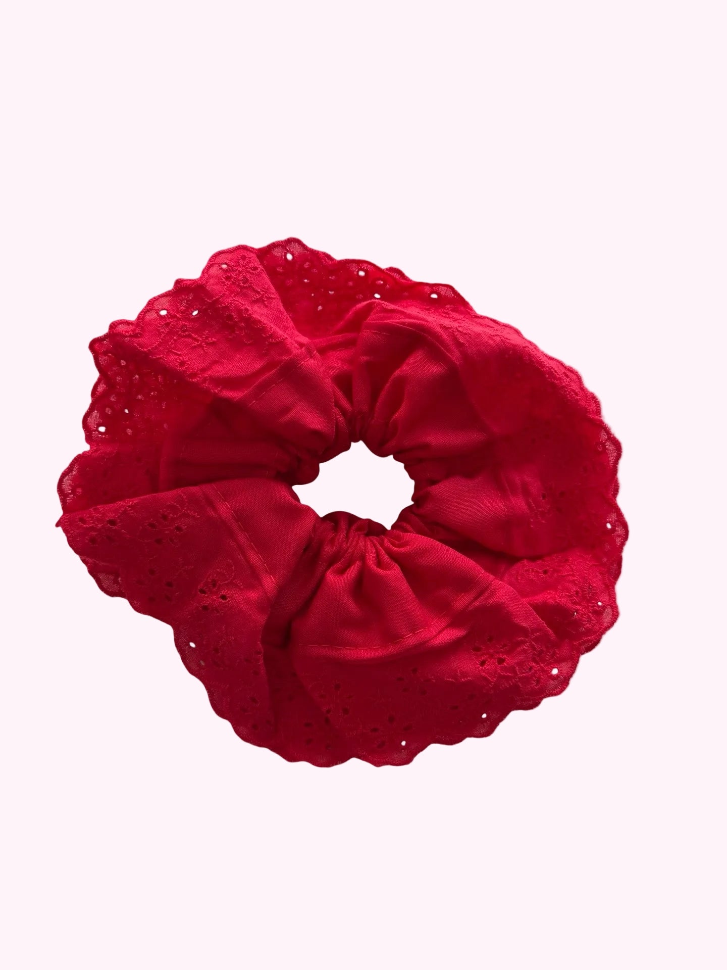 Red Lace Scrunchie