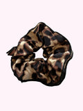 Silk Cheetah Scrunchie · Black Trim