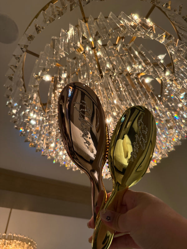 Chrome Hair Brush — Rose gold