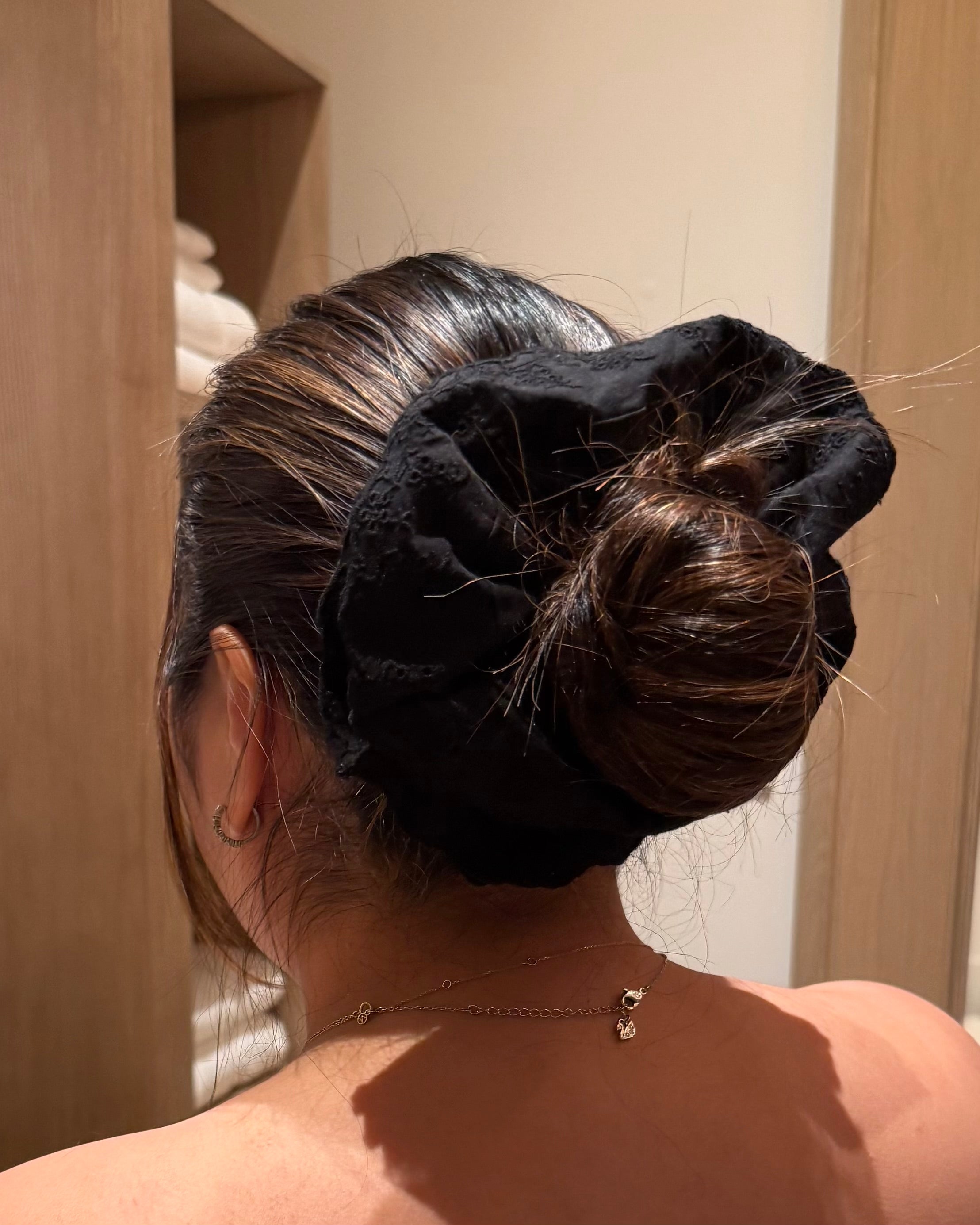 Black Lace Scrunchie