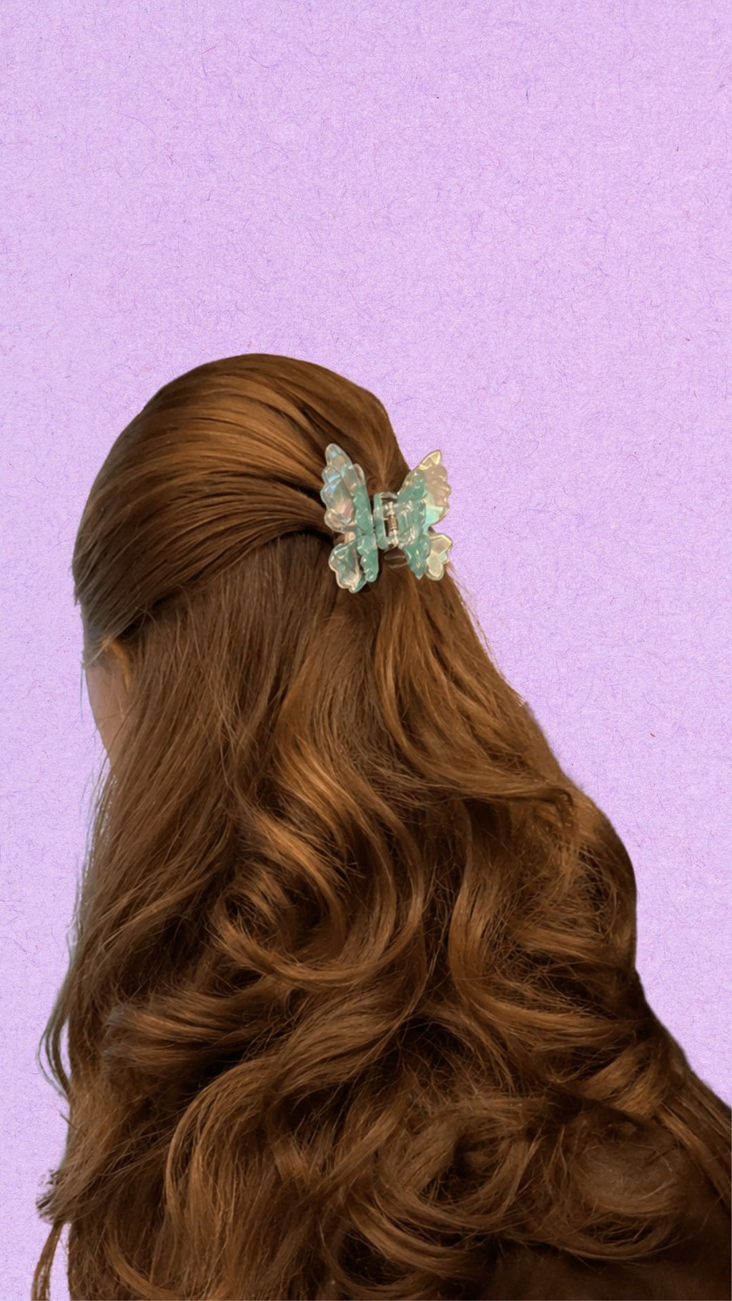 Butterfly Hair Clip · Iridescent Turquoise