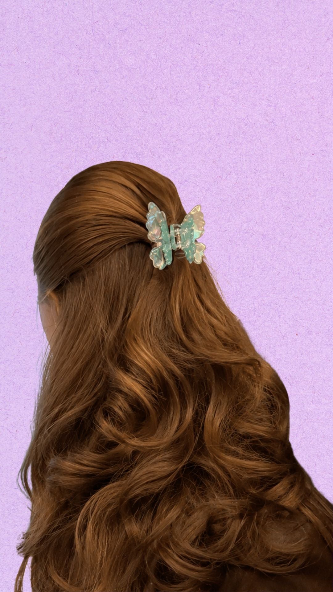 Butterfly Hair Clip · Iridescent Turquoise